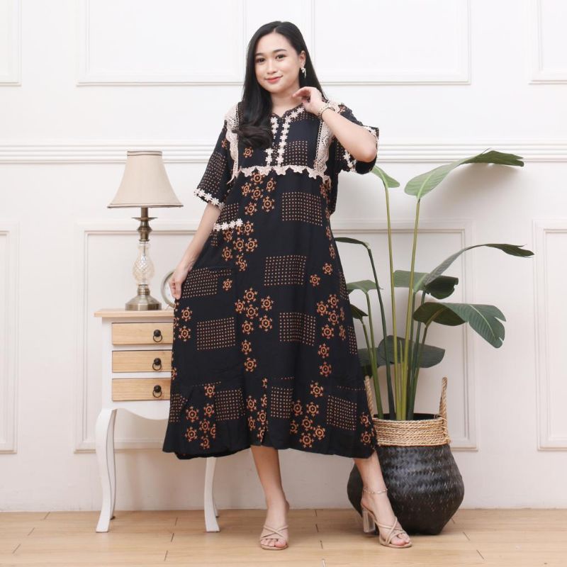 DASTER ARAB JUMBO LENGAN PENDEK DASTER ANAK MUDA MOTIF CANTIK RAYON PREMIUM BUSUI LD 110 PB 125 BUSU