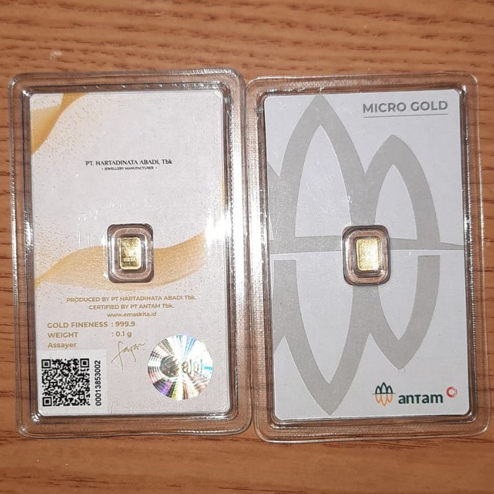 Kartu Putih Original Ori 100% Hologram Barcode LM 0.1 0.25 gram hartadinata x antam klasik 0,1 0,25 