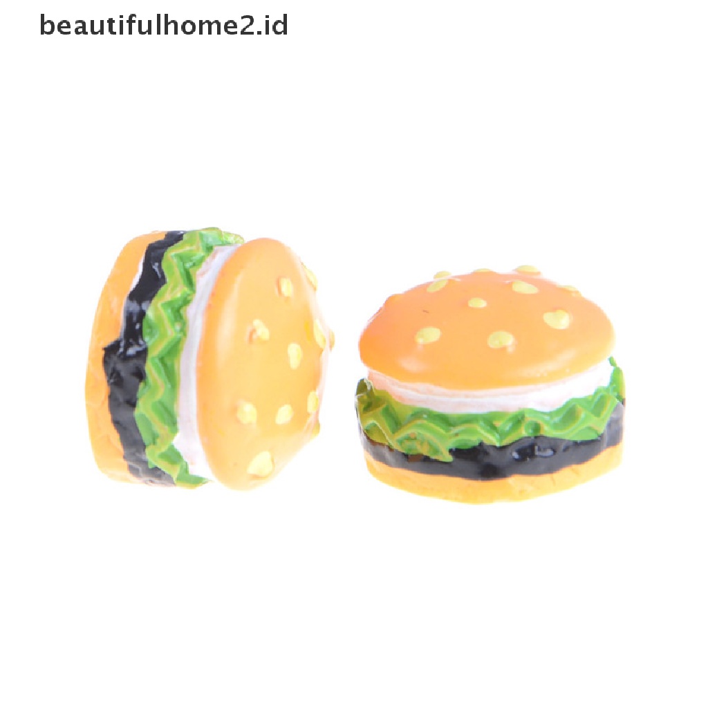 (Beautifulhome2) Buku Literatur Bahasa MandarinId 10pcs Miniatur Hamburger Skala 1: 12 Untuk Dekorasi Rumah Boneka Diy