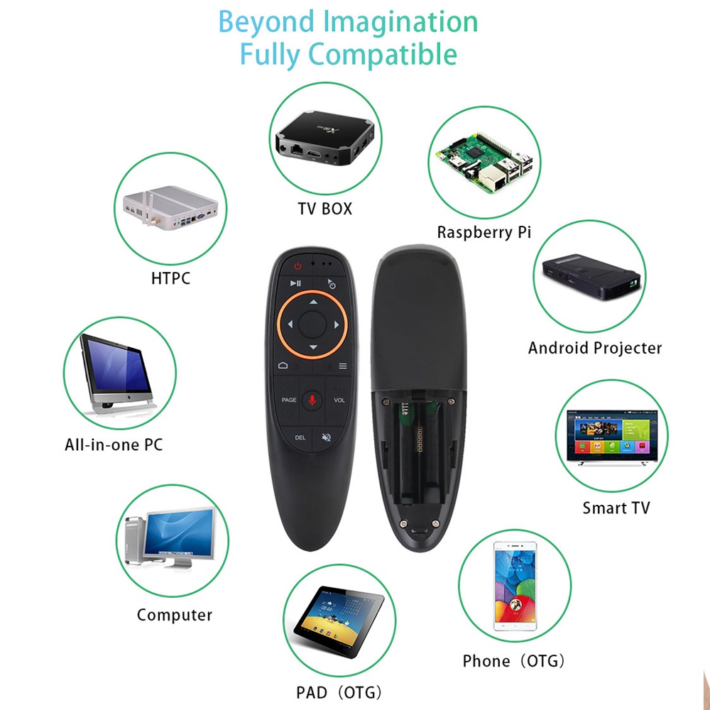 WIRELESS AIR MOUSE 6 AXIS GYROSCOPE 2.4GHz WITH VOICE CONTROL G10