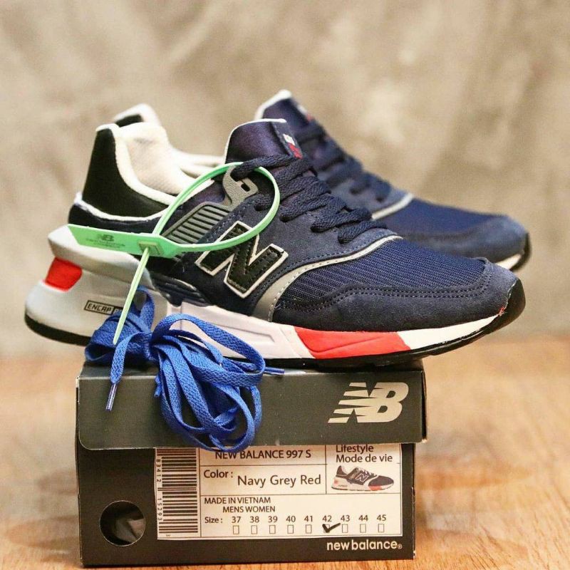 Sepatu New balance 997s tersedia ukuran 38 s/d 45 biru sneakers pria cowok kasual casual shoes tali