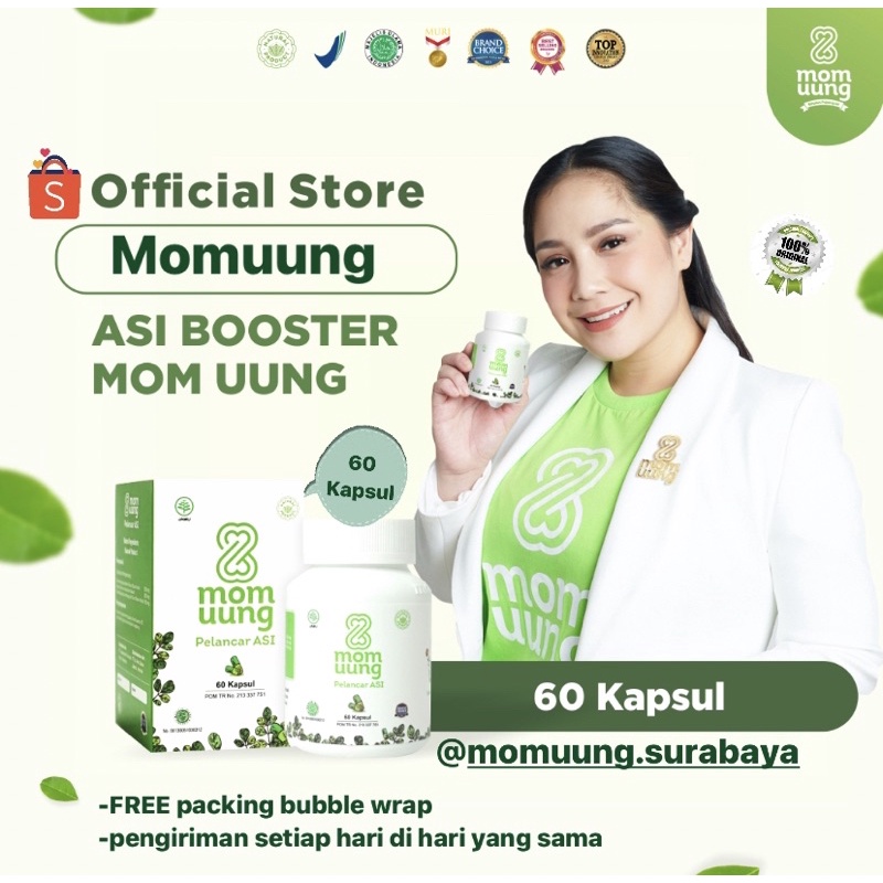 MOM UUNG Pelancar Asi 60 Kapsul ASI BOOSTER MOMUUNG BPOM HALAL HERBAL