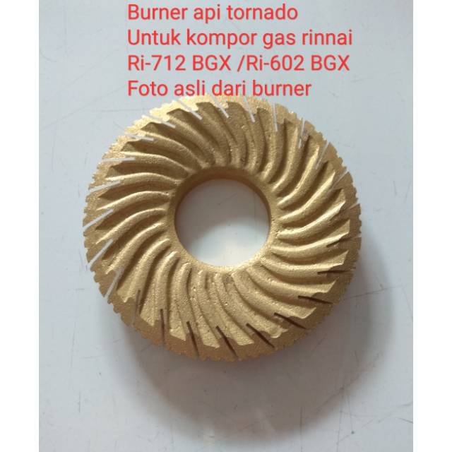 Burner kompor gas Rinnai Ri - 712 bgx - RI - 602 bgx