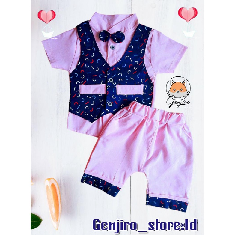 GENJIRO_STORE.ID/SETELAN ANAK LAKI LAKI/SETELAN ROMPI/CELANA JOGER/MOTIF ABSTRAKI/UNTUK/3BLN SAMPAI 4THN/COD