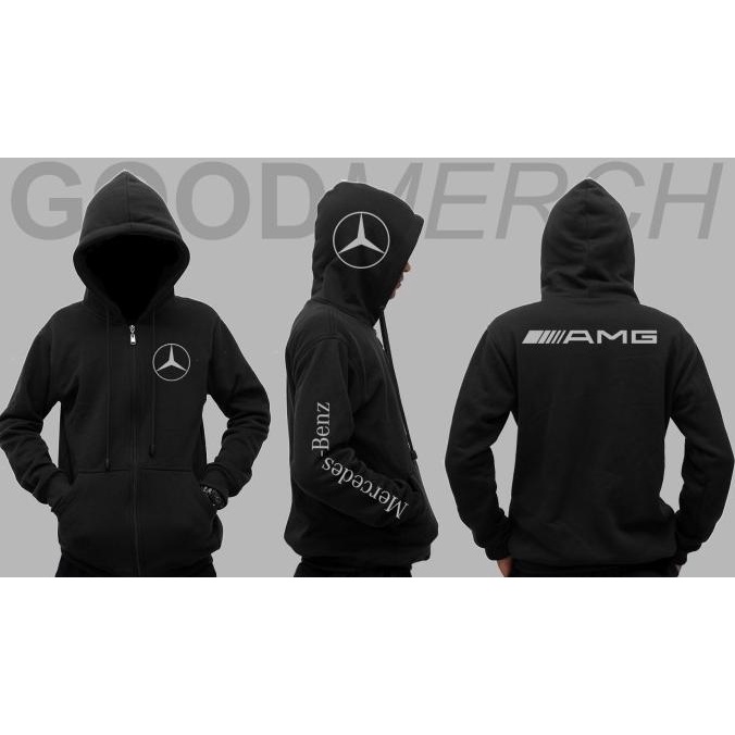 Jaket Hoodie Sweater Zip Mercedes Benz Amg Sweatshirt Zipper