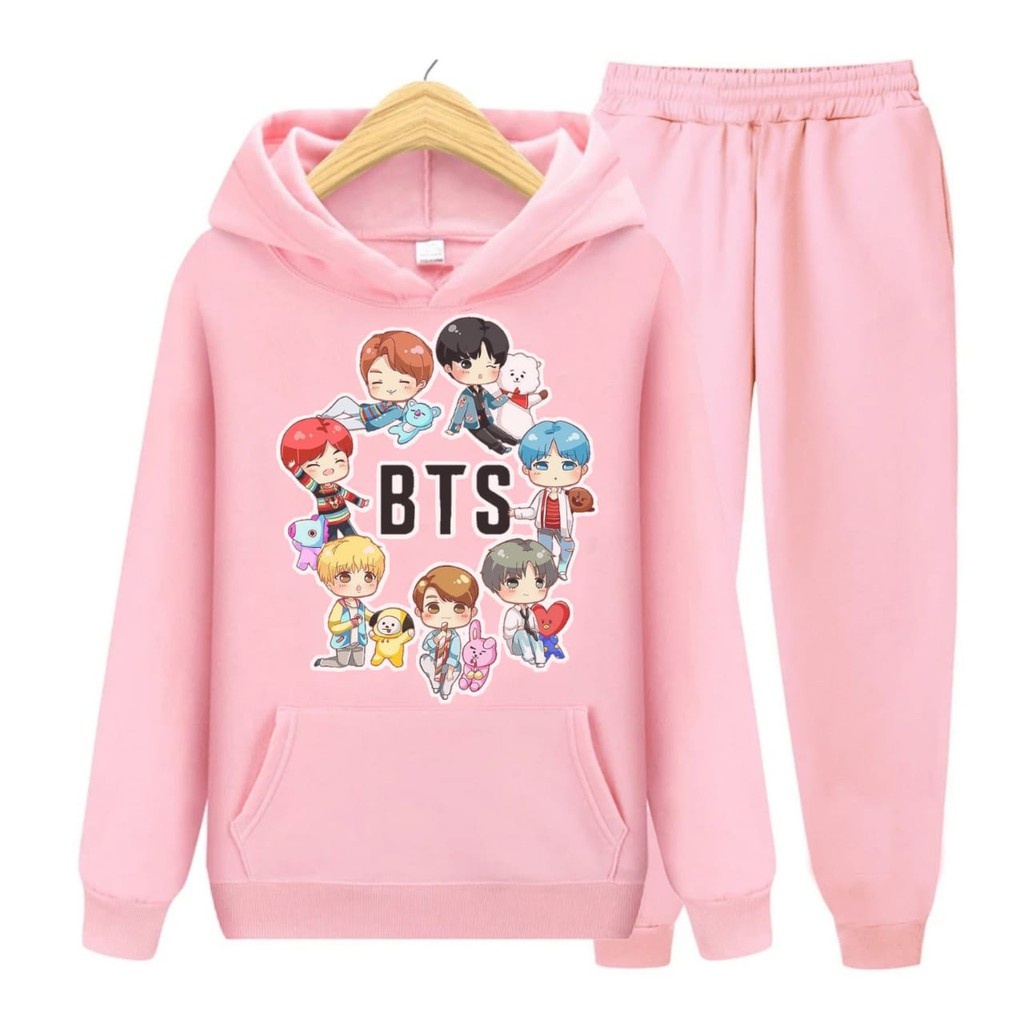 SETELAN ANAK /SETELAN TIDUR BT21 KOREA BAHAN LEMBUT COD