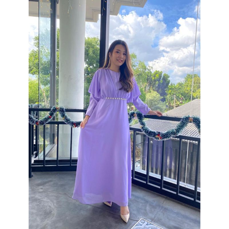DIANA DRESS PREMIUM GAUN PESTA GAMIS BISA COUPLE ANAK DAN BUNDA GAMIS / DRES LILAC / DRES COUPLE ANA