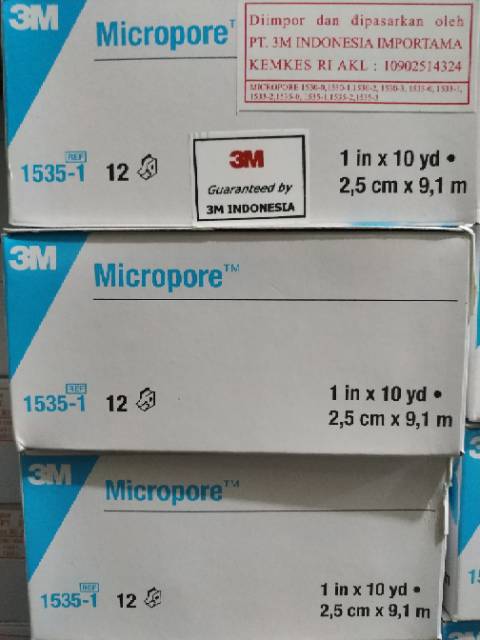 Micropore 1 inchi Per Roll / Micropore 1 in / Micropore 3m / plester perekat 3M