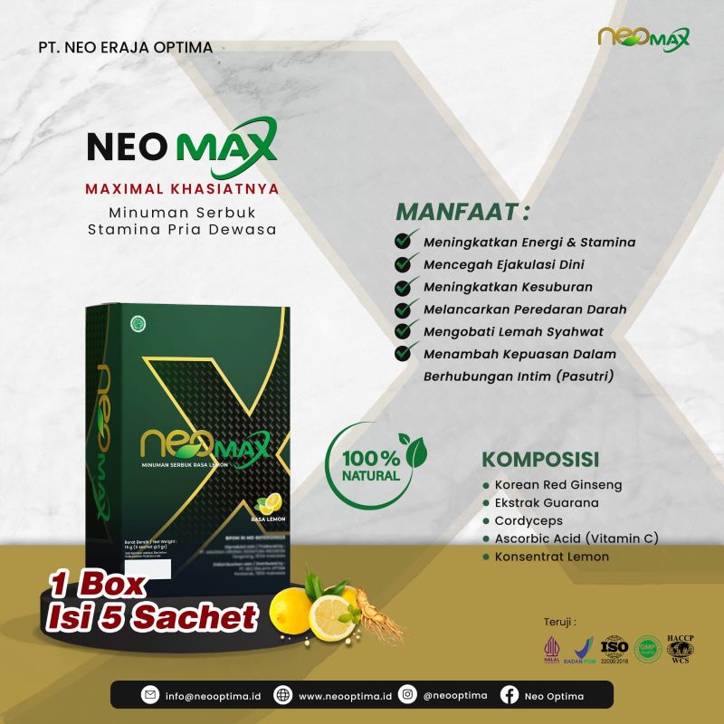 

Neomax (Minuman Kesehatan) isi 5 sachet