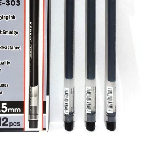 

➼ Pulpen Kenko T-Gel KE-303 Triangular Jumbo Gel ( per Lusin ) - Hitam ♠