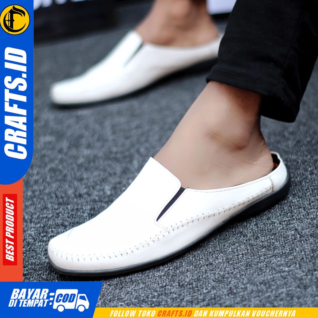 Crafts Kakaroto - Sepatu Sandal Bustong Casual Kulit Asli Pria