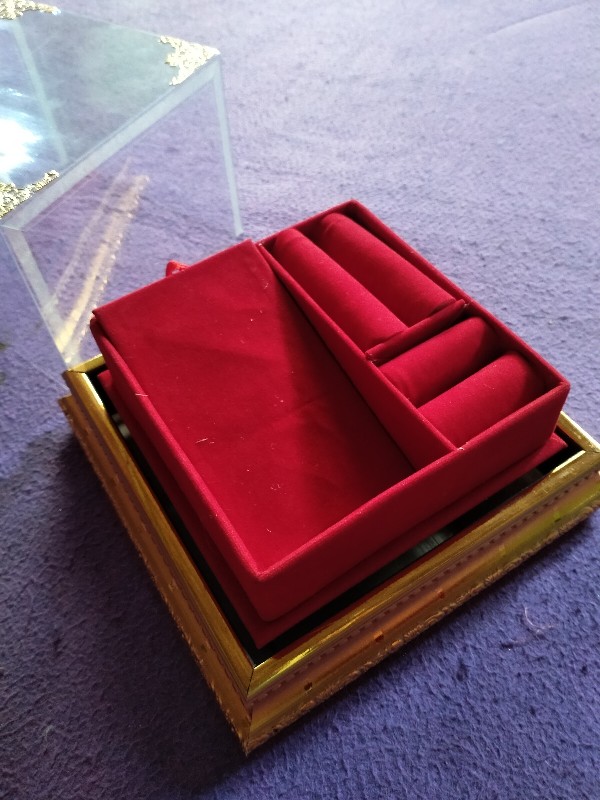 Kotak Cincin Gelang Kalung Frame Tutup Mika Untuk Seserahan/ Lamaran Fcgk