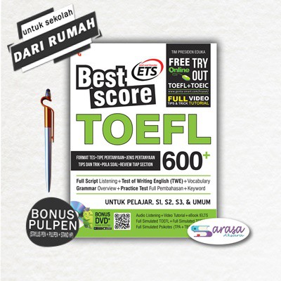 Buku Toefl Toeic Buku Tes Toefl Best Score Toefl 600 Pelajar Mahasiswa Dan Umum Shopee Indonesia