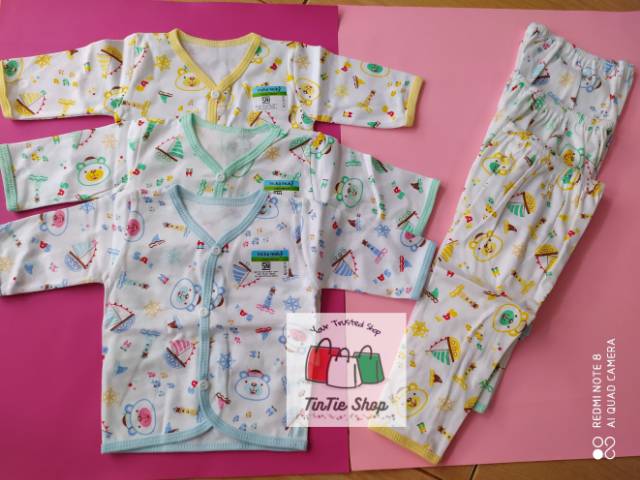 Stelan Baju Bayi Panjang Newborn Baru Lahir  SNI