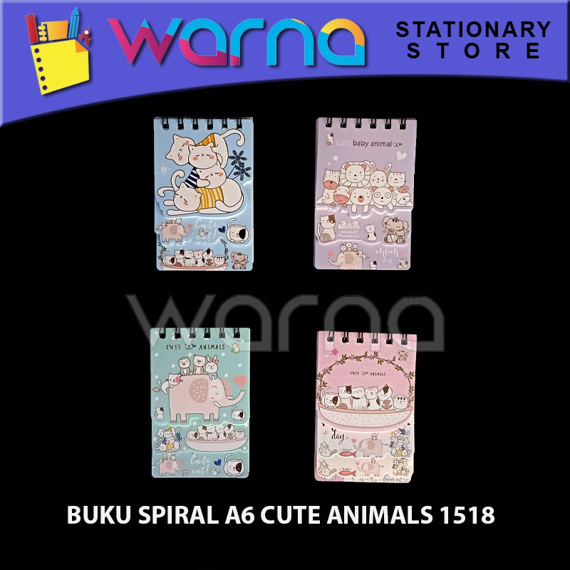 

BUKU SPIRAL A6 CUTE ANIMALS 1518