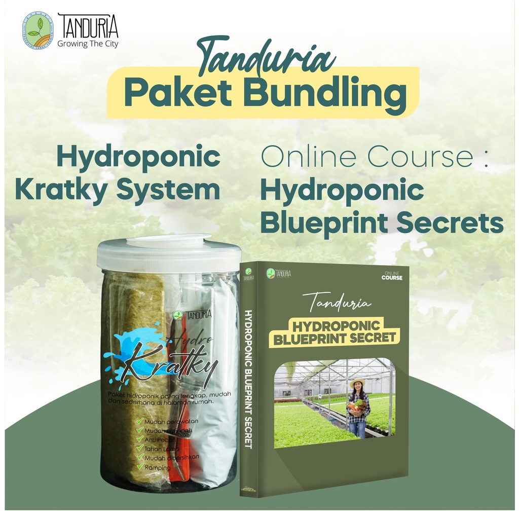 Paket Hidroponik Kratky + Ecourse Hidroponik