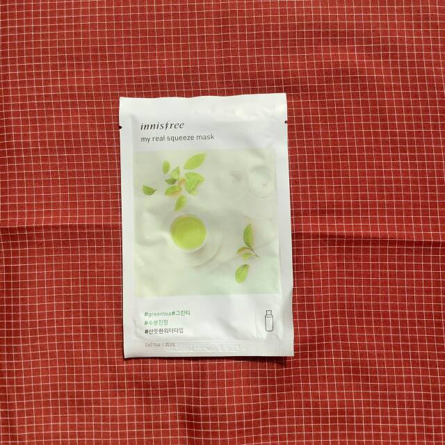 Masker wajah sheet mask innisfree green tea