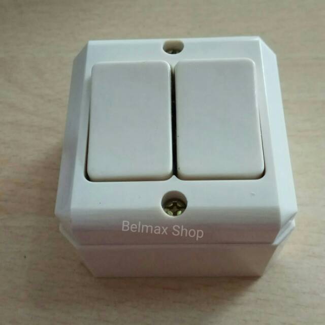 Saklar Seri Broco Tempel / Saklar Dobel Outbow /Sakelar Lampu Broco/Cetrekan Broco/Cetrekan Lampu/Sa