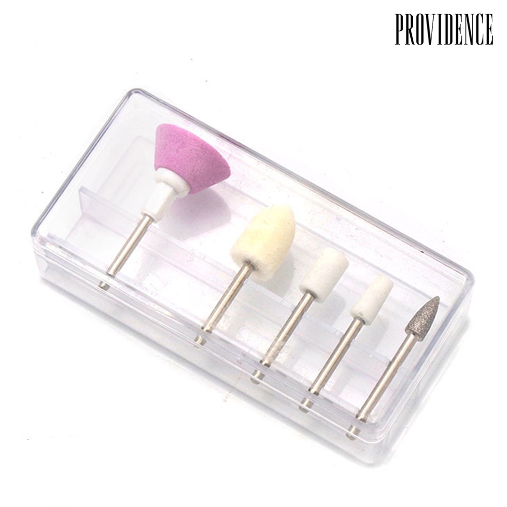 Providence 5Pcs Nail Art Grinding Drill Bits Polish Tool for Electric Manicure Machine