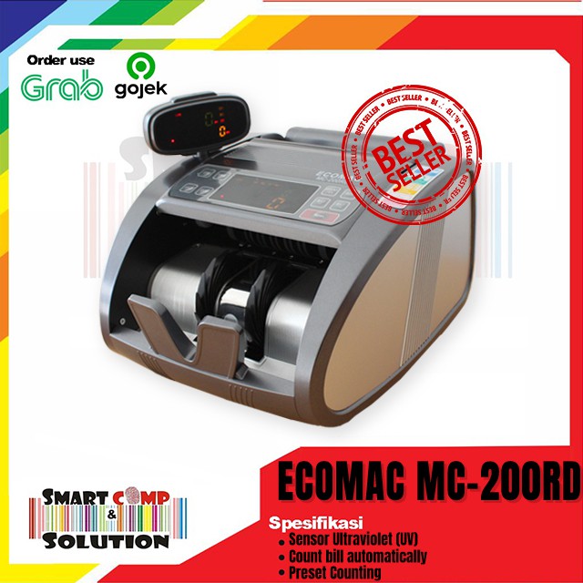 Money Counter Ecomac MC200RD / MC-200RD / MC 200 RD - Mesin Penghitung