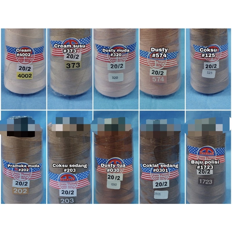 Benang Toyolon 20/2 Lusinan (12 PCS)