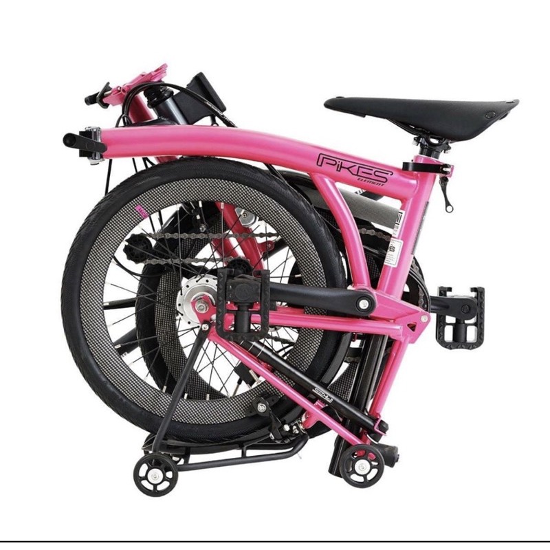 Sepeda Lipat Element Pikes Gen2 trifold Garansi resmi 2x3s SNI CJ COD cicilan kredit 20 inch gen 2-PINK Pevita Pearce