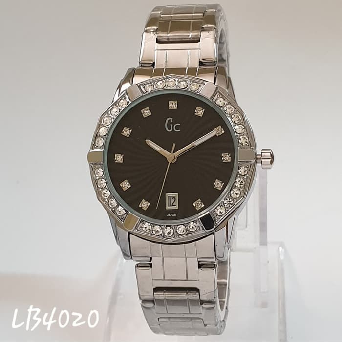 [ ORIGINAL ] JAM TANGAN WANITA GC DATE RANTAI TERBARU GUES ANALOG CEWEK ORI GROSIR MURAH KEREN