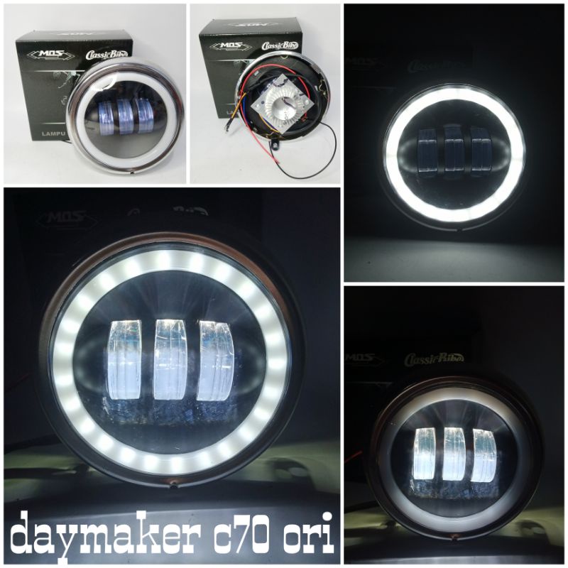 LAMPU DEPAN HONDA C70 DAYMAKER C70 ANGLE EYE 4,5 INCH MOS