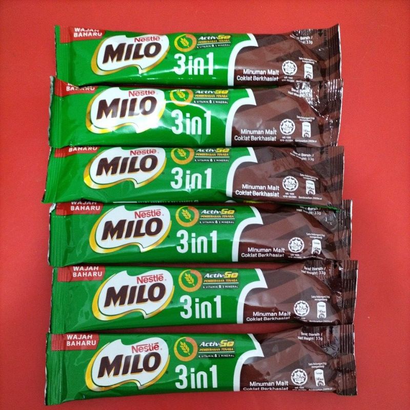 

Milo ActivGo 3in1Eceran Per/Bungkus 33g Import