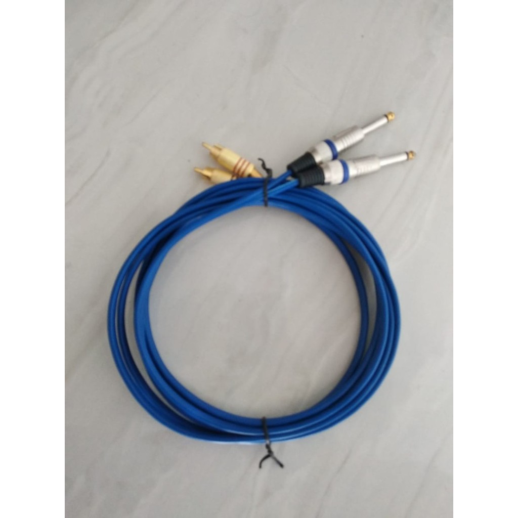 kabel 2 jack akai Mono to 2 jack RCA 3M