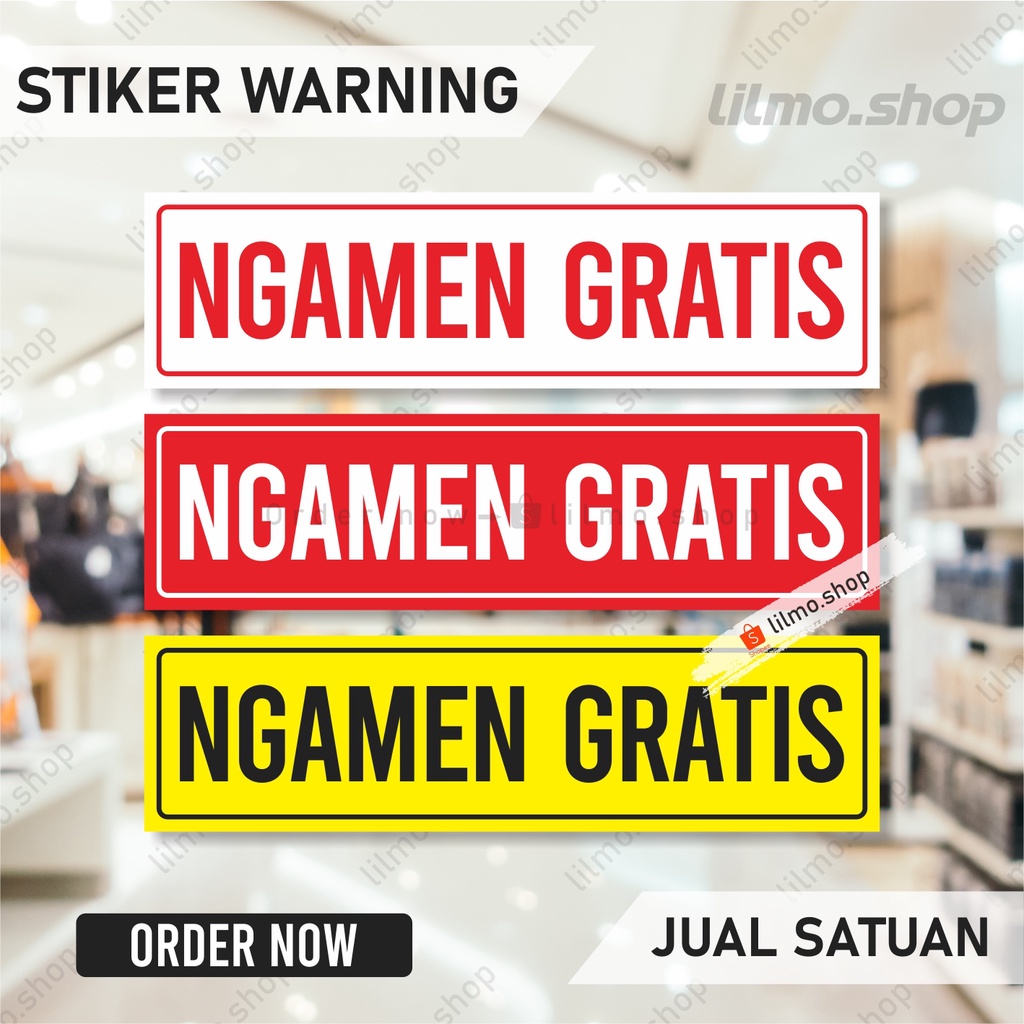 

Stiker Ngamen Gratis, Stiker Peringatan, Stiker Warning, Bahan Vynil Anti air