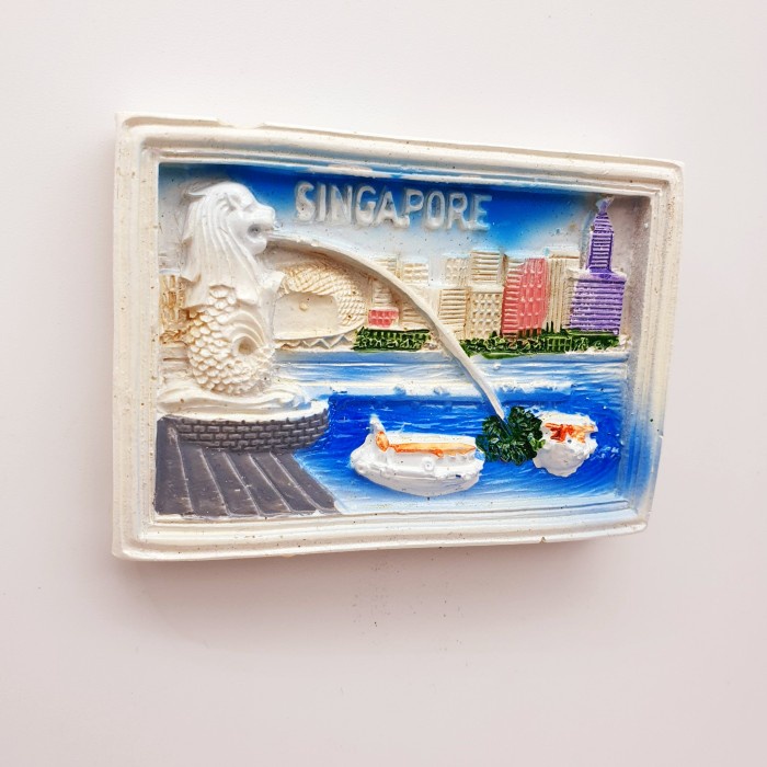 3D Fiber Souvenir Negara magnet Kulkas Tempelan kulkas SINGAPORE