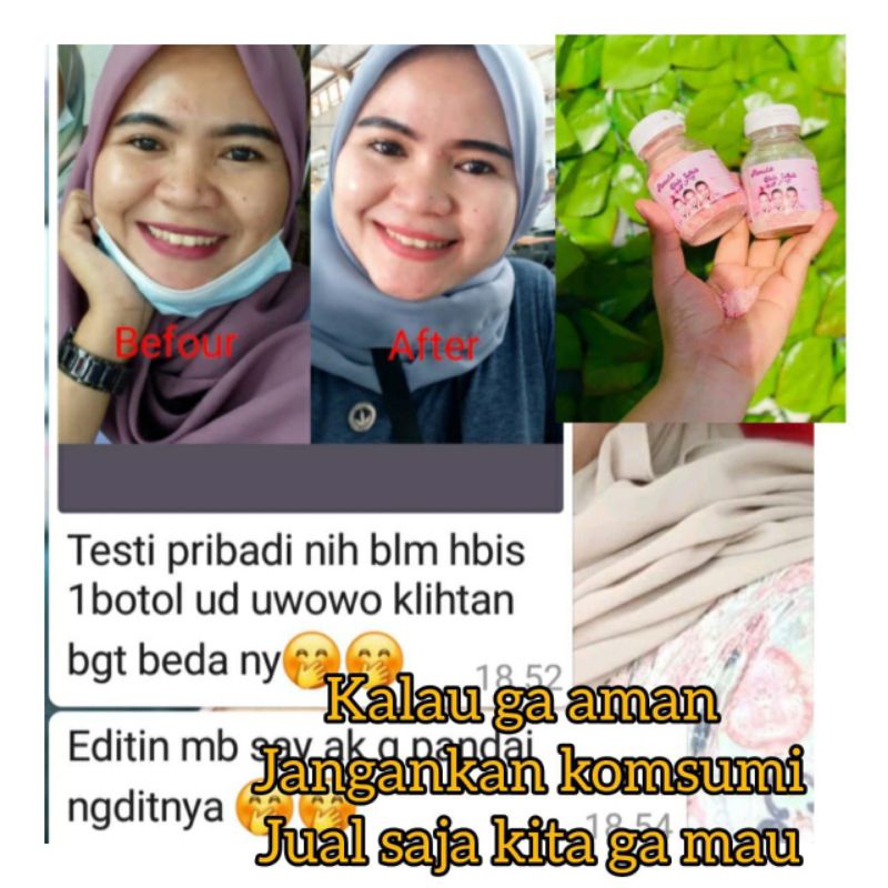 Pemutih Gluta Whitening KFS (Collagen, vit. c pemutih seluruh tubuh)