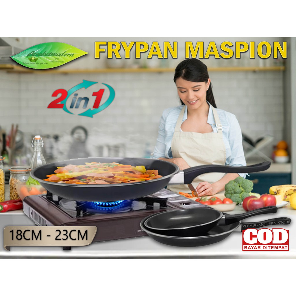 Frypan Teflon 2 PCS Fry Pan Set Non Stick Teplon Wajan Anti Lengket DOUBLE / wajan penggorengan panci teflon telur telopr gorengan kulit lumpia steak tumis