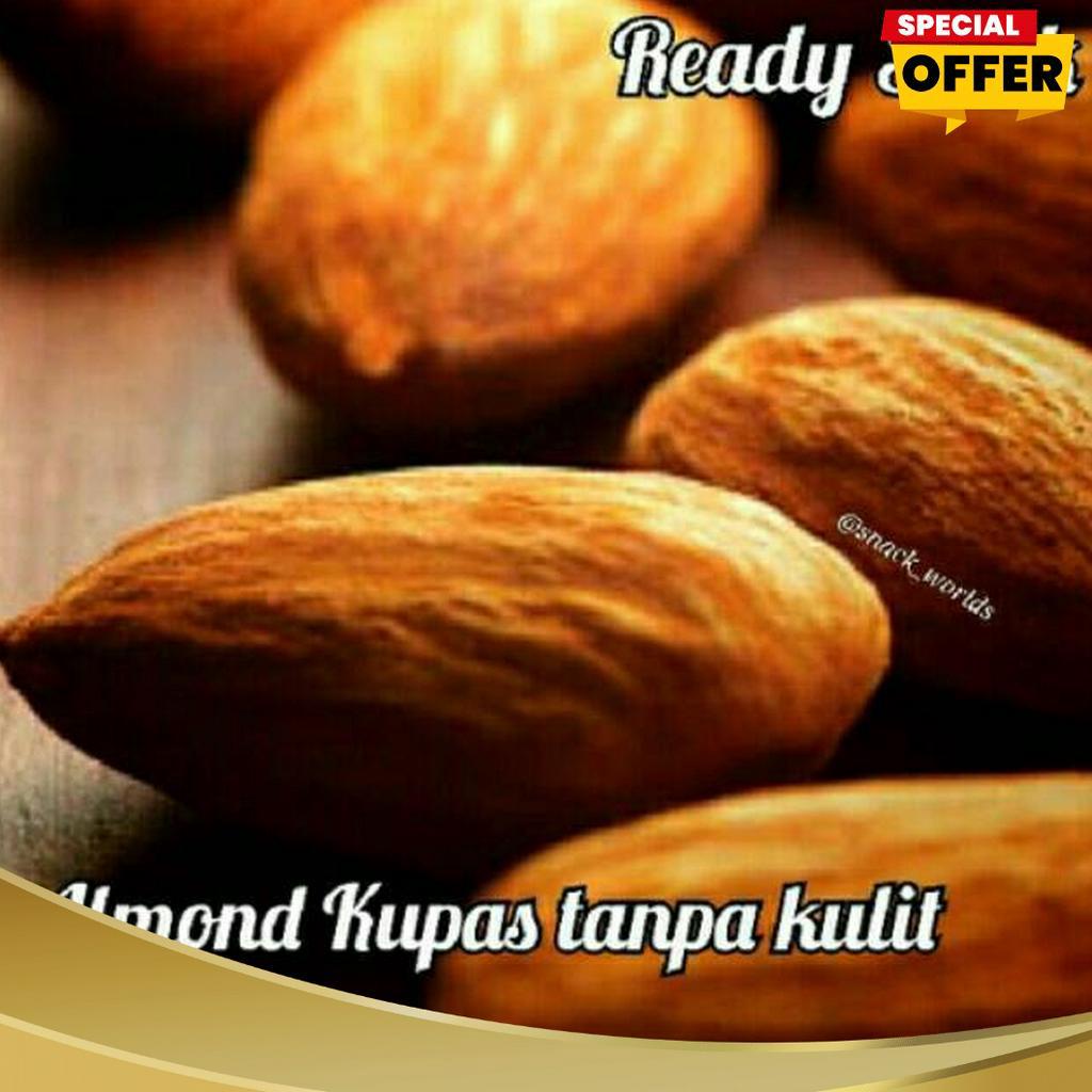 

SPESIAL 1Kg Roasted Almond Kupas tanpa kulit matang