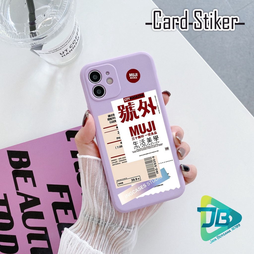CASE CASING SOFTCASE SILIKON MACARON PELINDUNG KAMERA CARD STIKER OPPO VIVO SAMSUNG XIAOMI REALME IPHONE ALL TYPE JB5378
