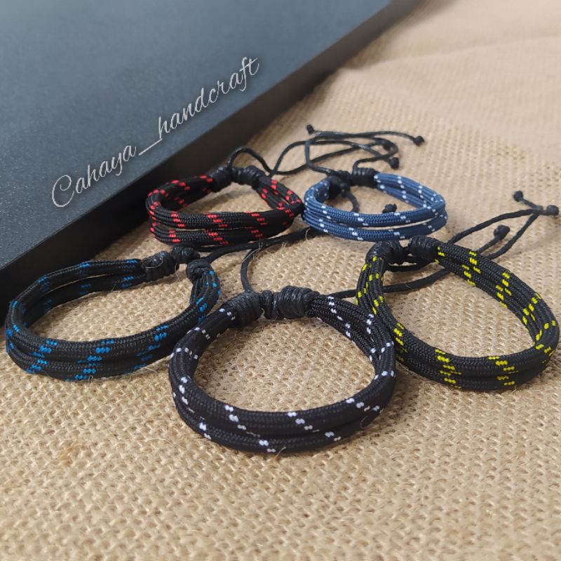 Gelang Tali Bulat 2 Rangkap Gelang Paracord Harga Grosir Ready 30 Motif