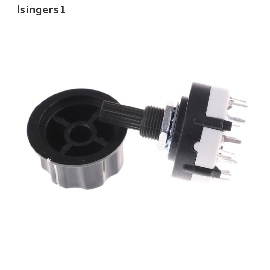 (lsingers1) Rs26 1pc Saklar Rotary Channel 2 Pole Posisi 6 Posisi Dengan Knob