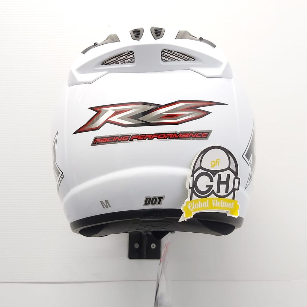 HELM HALF FACE NHK R6 NHK R-6 SOLID WHITE