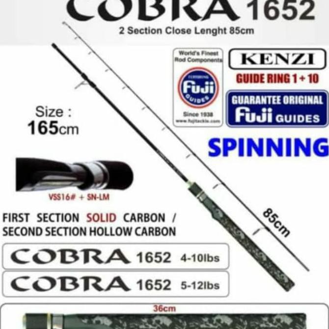 Joran kenzi cobra 165 cm 5-12 carbon ring full fuji