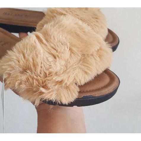 ♨ RACHEL sandal bulu kokop jelly premium merk Balance ✰