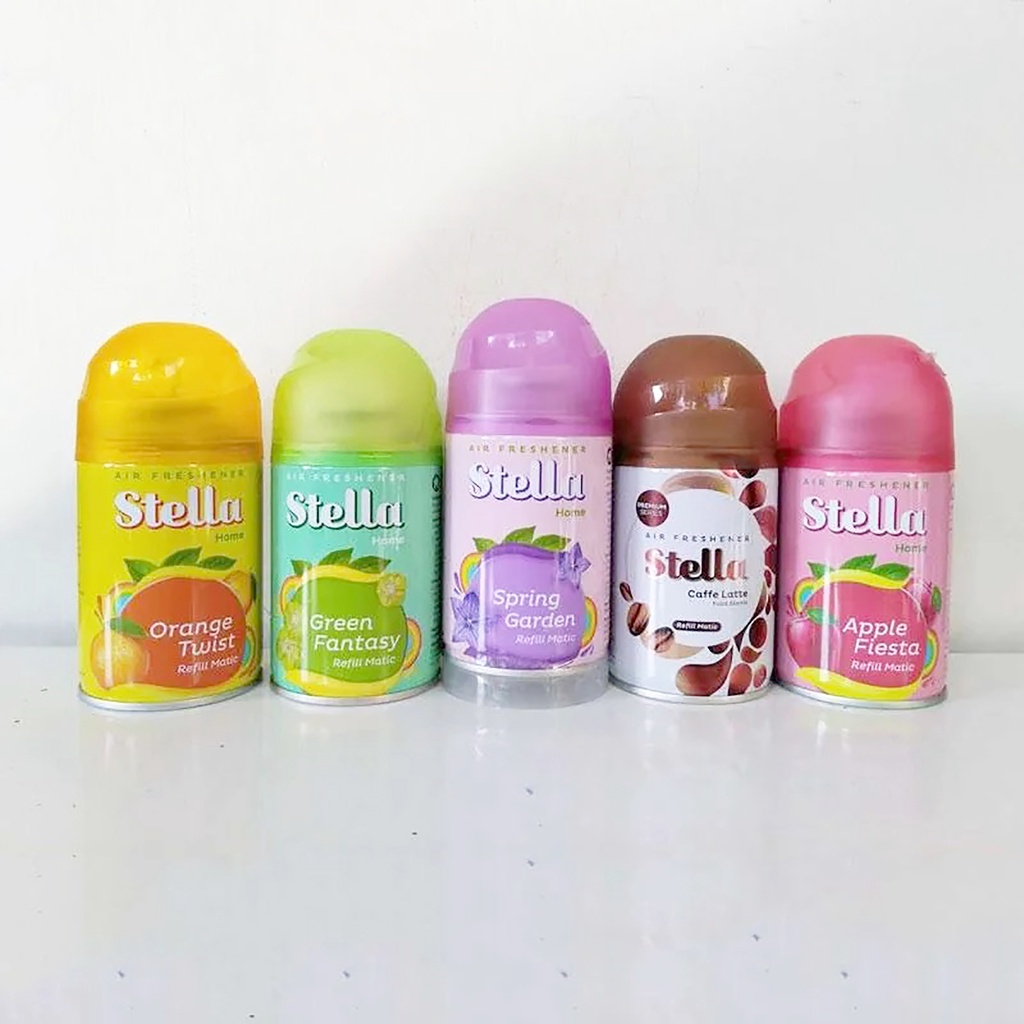 Bisa COD Stella Refill Pengharum Ruangan 225 ml - Stella Lemon Fresh Refill Matic - Stella Orange Twist Refil