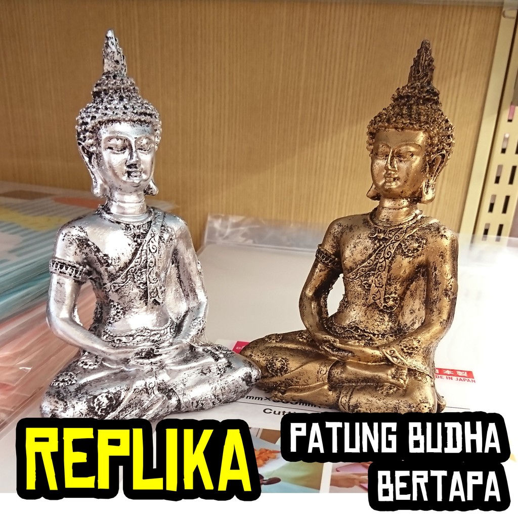  patung  pajangan hiasan budha bertapa dekorasi  ruangan 