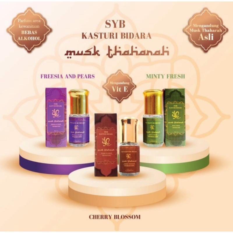 SYB KASTURI BIDARA MUSK THAHARAH BPOM PARFUM AREA KEWANITAAN ORIGINAL