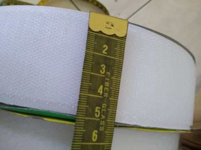 Perekat Velcro 5cm / Kretekan / magic tape / Fastener Tape putih lebar 5cm