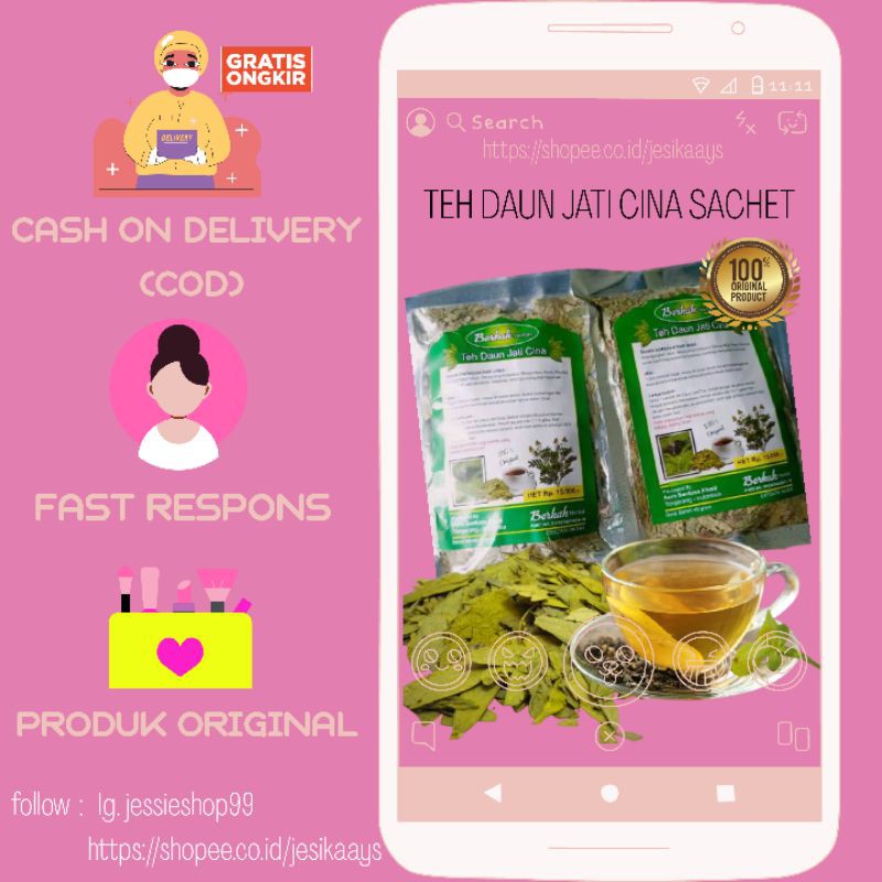 

❤JESSIE❤TEH DAUN JATI CINA BERKAH HERBAL
