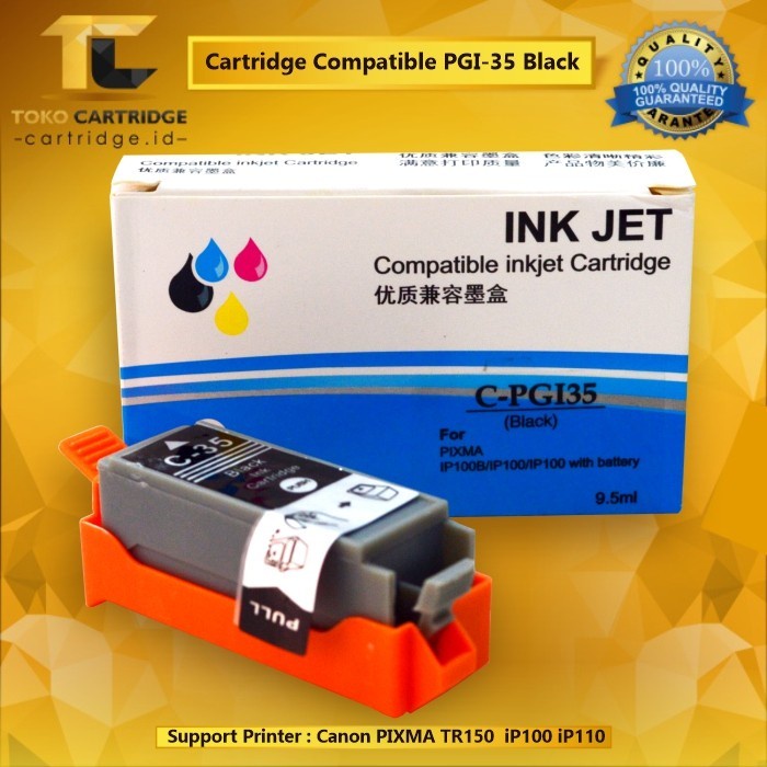 Cartridge Refil TInta PGI35 PGI 35 Black CLI 36 CLI36 Colour TR150 iP100 iP110 Plus Chip