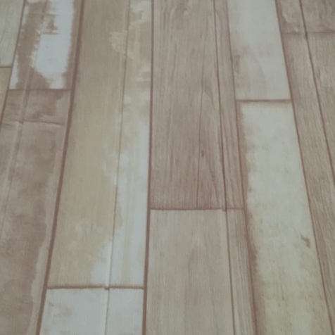 (Wallpaper Bandung) Wallfoam Kayu 70 x 70 cm Tebal 6 mm / foam Kayu Cream / Foam Motif Kayu / Kayu / Stiker Foam / Foam 3d-COKLAT KAYU CREAM