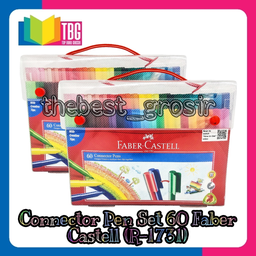 

1 SET CONNECTOR PEN SET 60 FABER CASTELL / SPIDOL WARNA (R-1731)