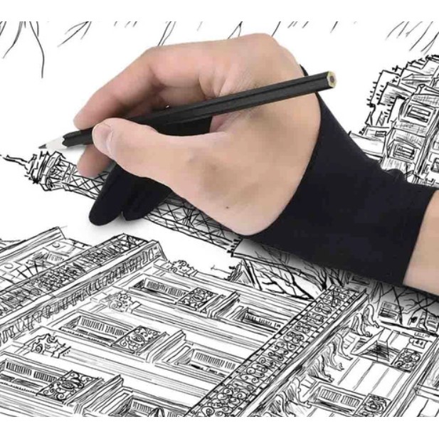 Sarung Tangan Gambar Drawing Glove Tablet Untuk Pen Tablet Huion Veikk Wacom Art Desain Sketsa